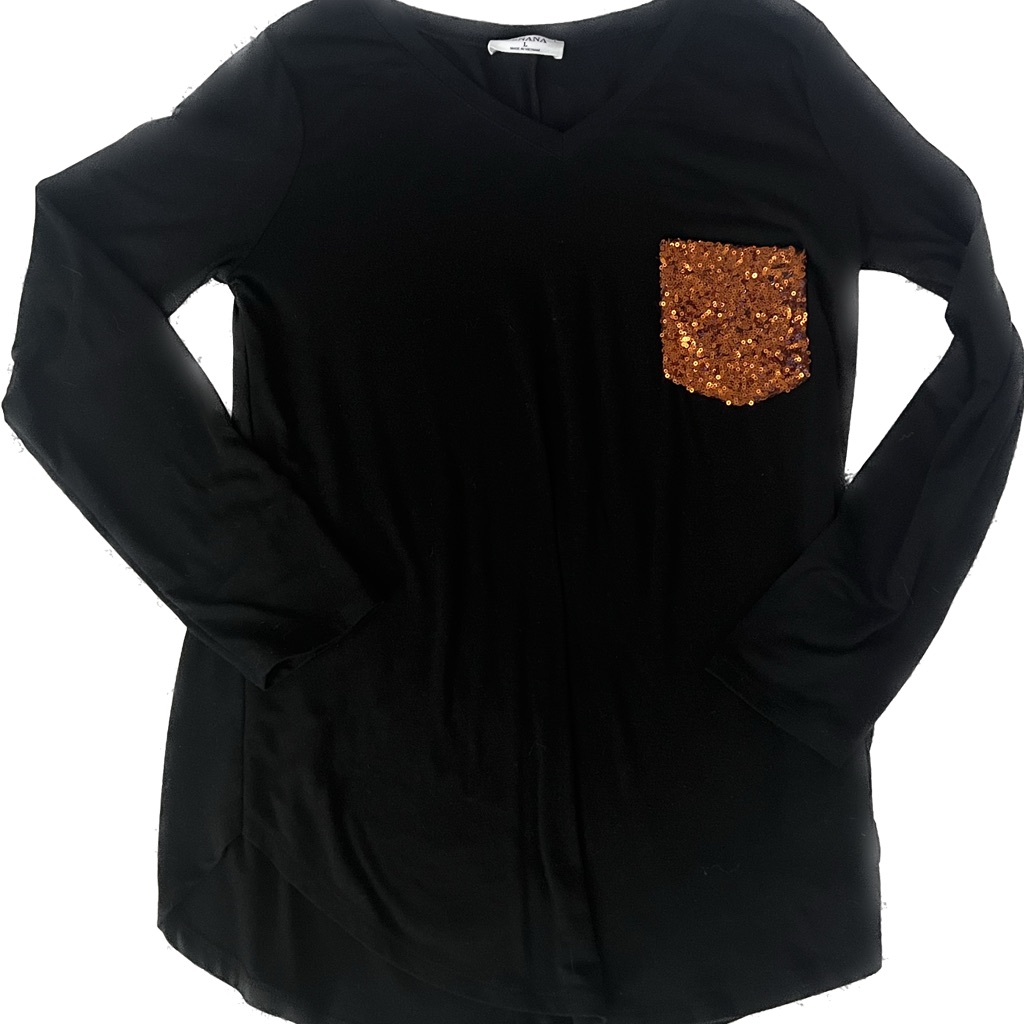 Sequin Pocket Top